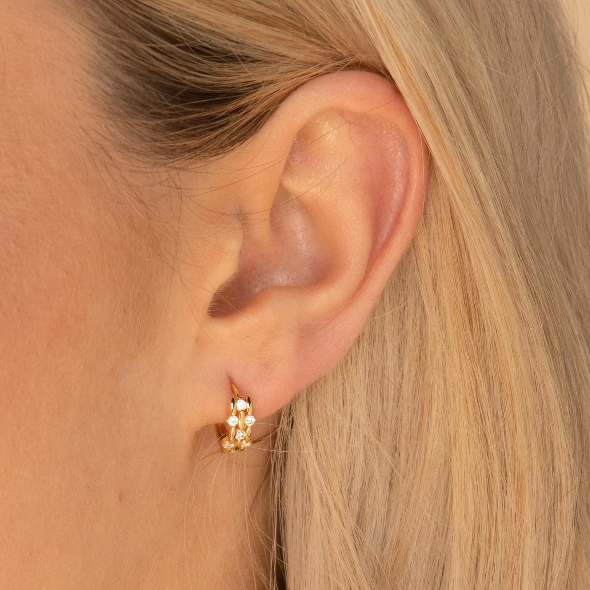 Ethereal Huggie Earrings Gold