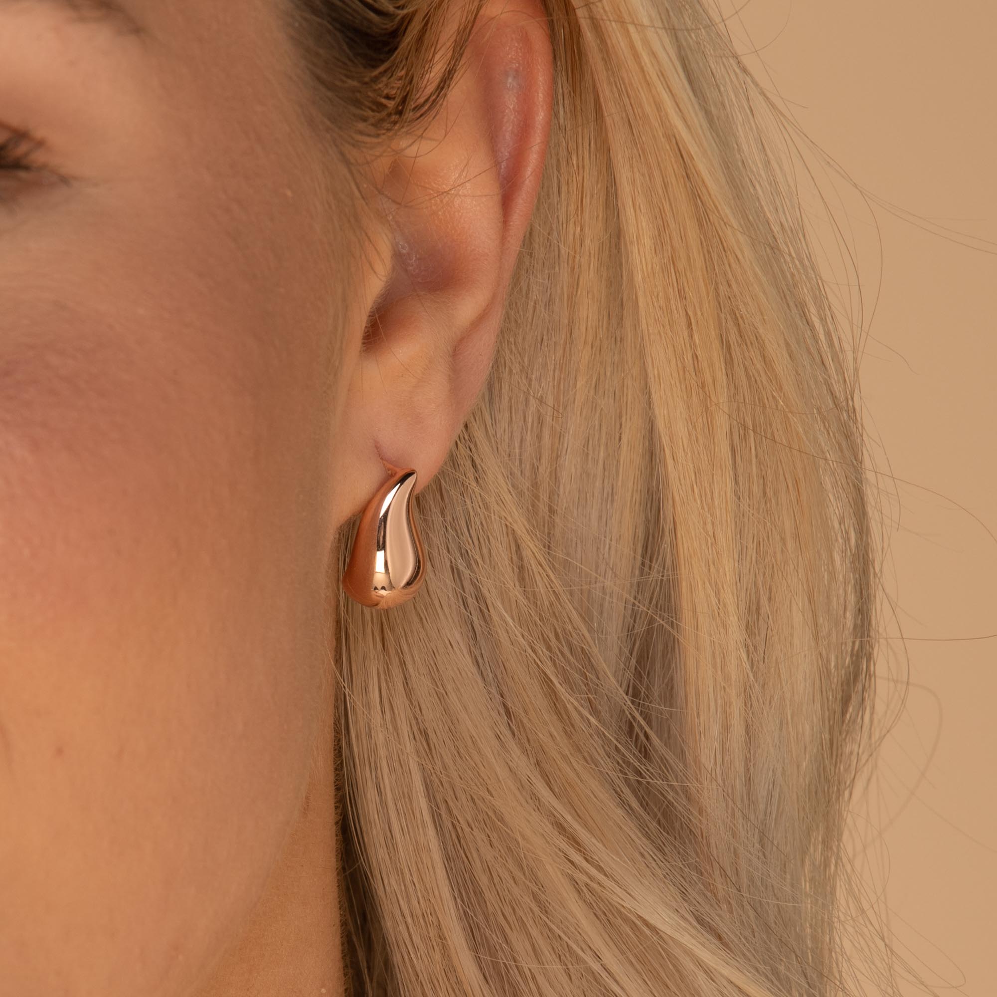 Statement Teardrop Earrings Gold