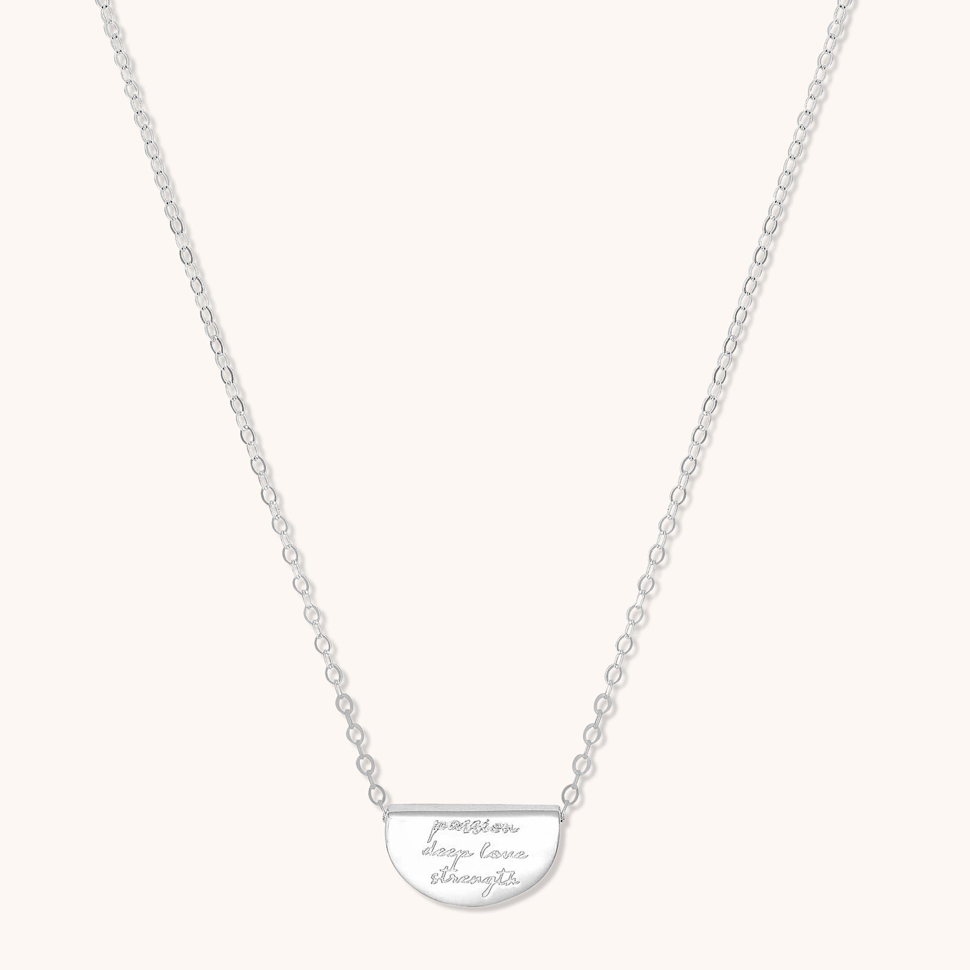 Birth Flower Necklace January (Carnation) Silver