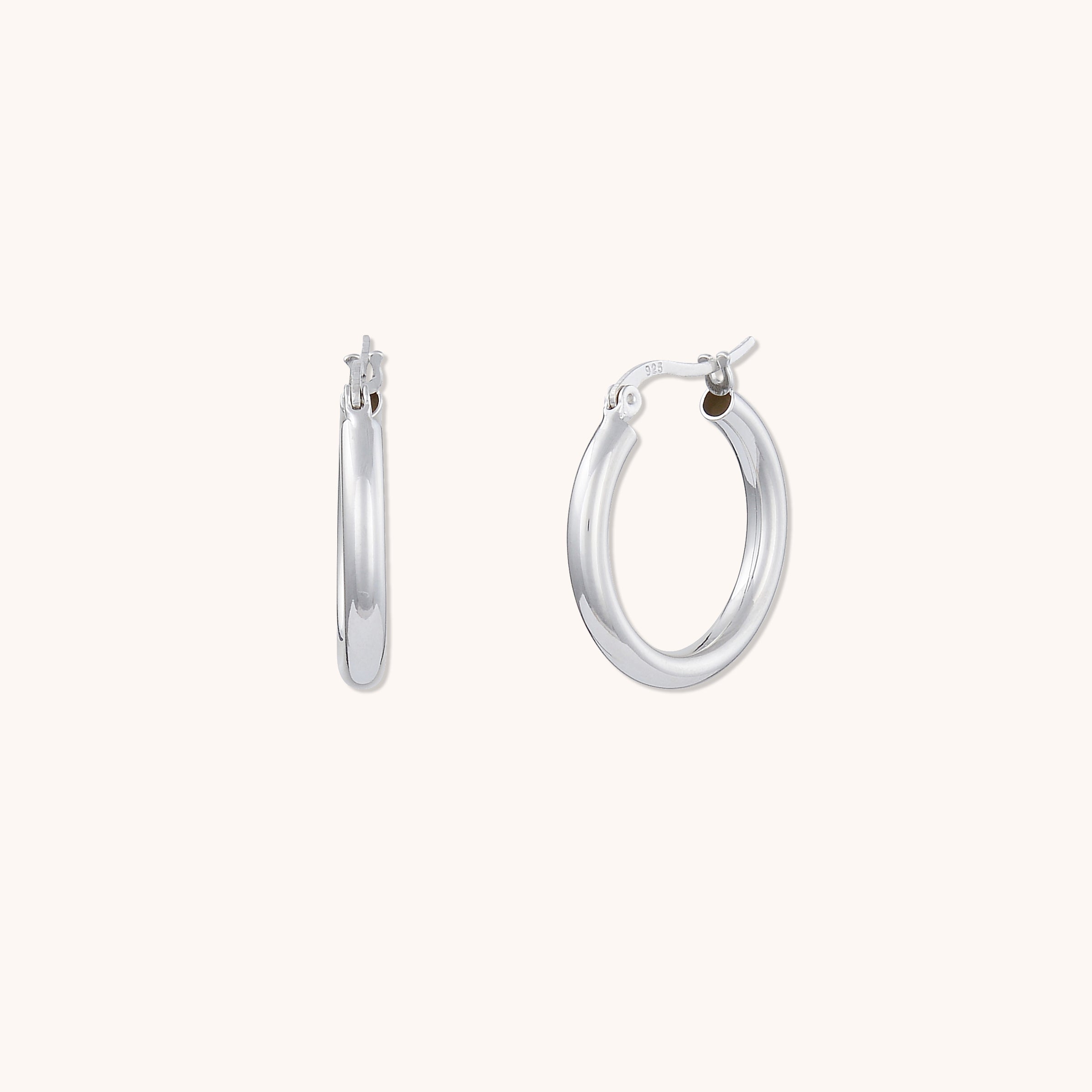 Classic Hoop Earrings Silver