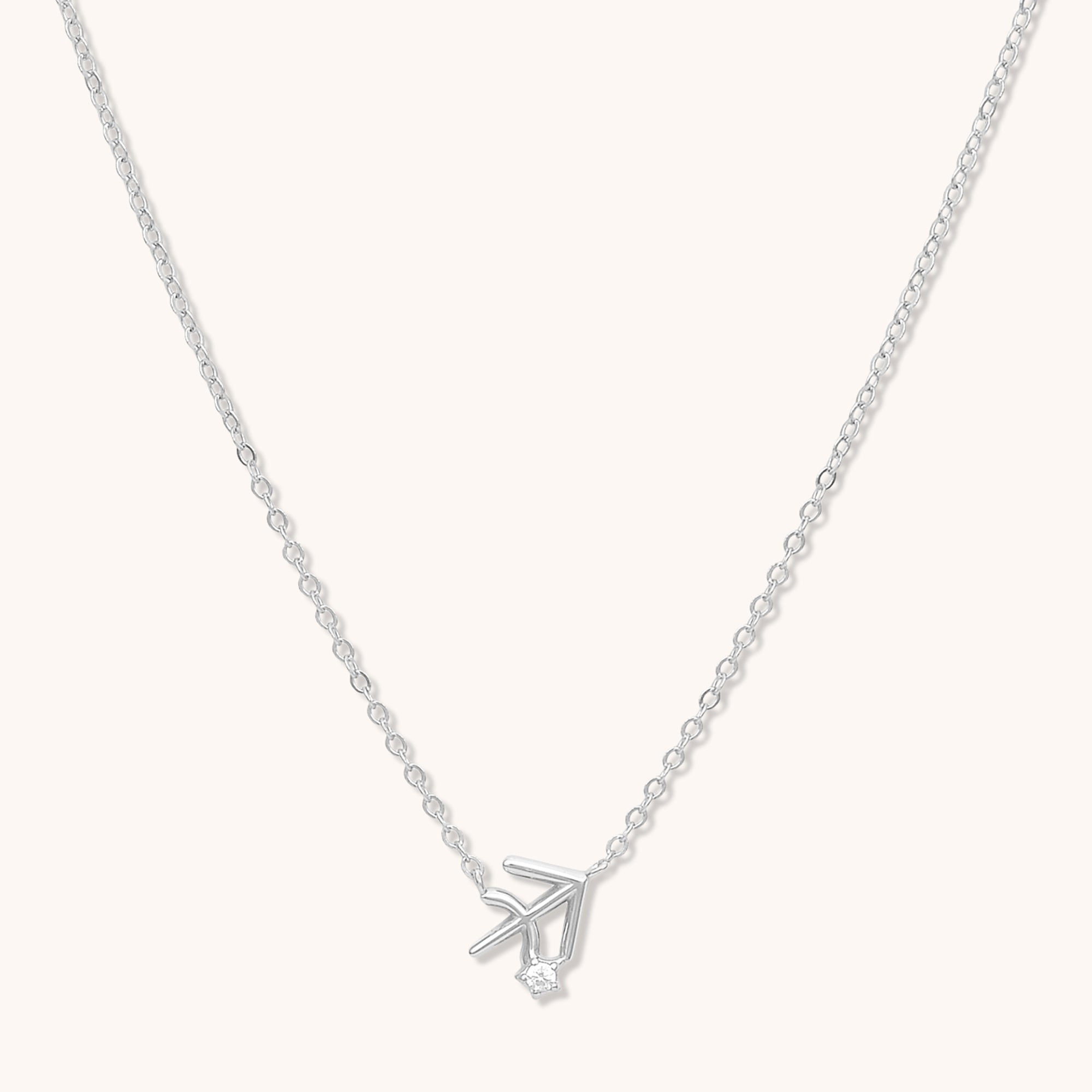 Sagittarius Star Sign Necklace Silver