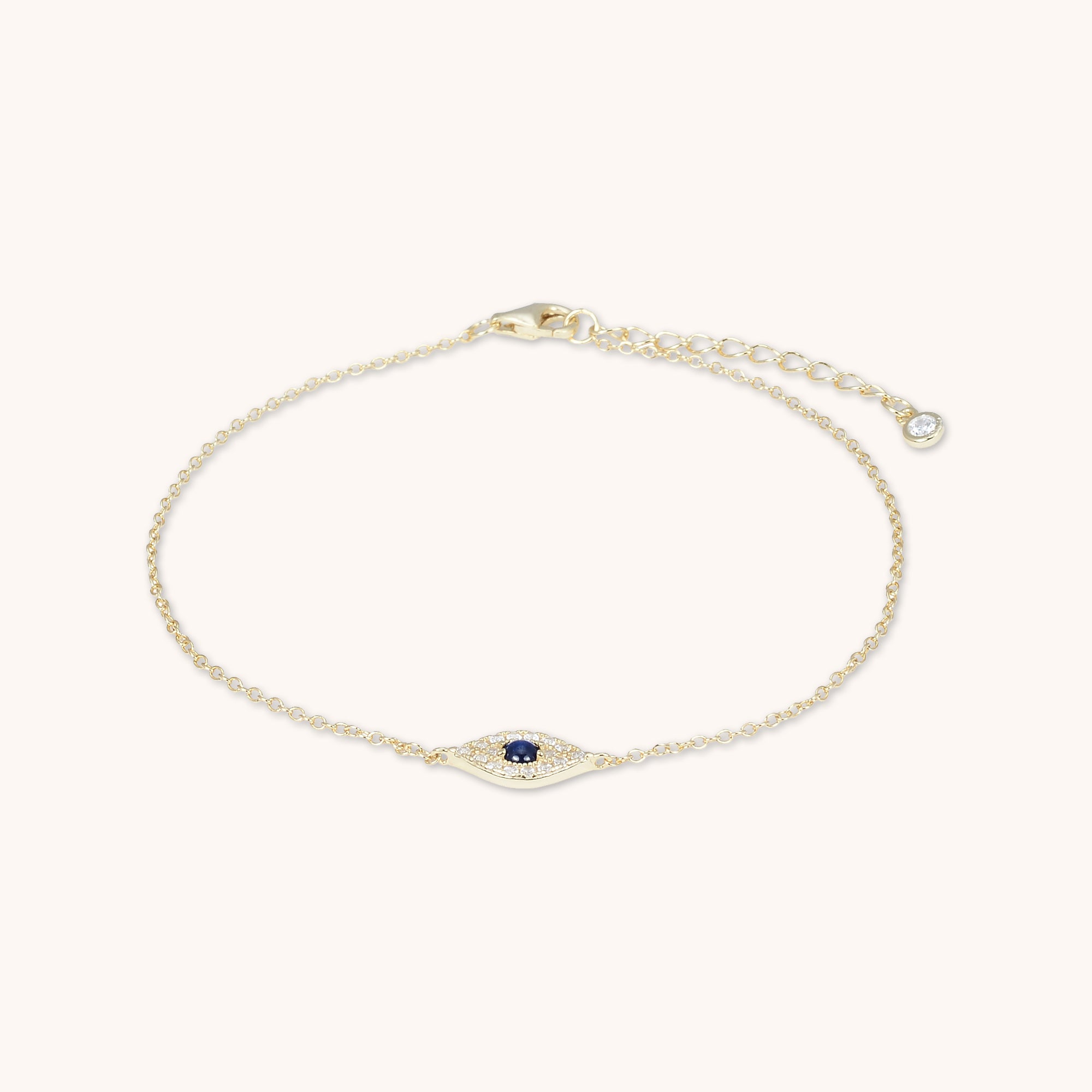 Evil Eye Sapphire Bracelet Gold