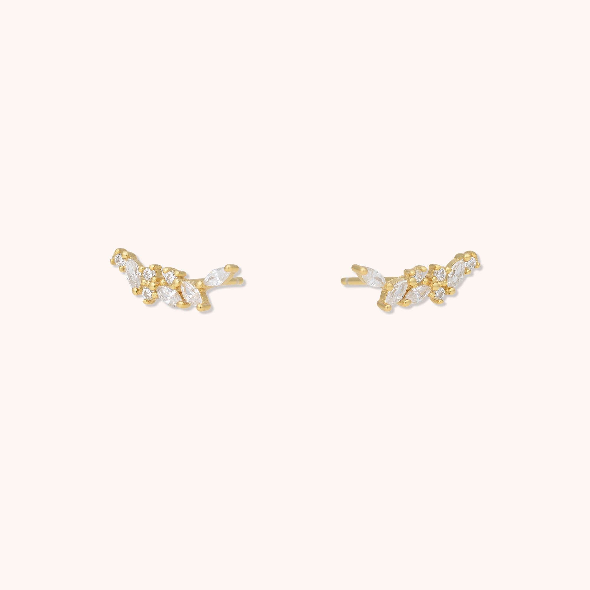 Comet Marquise Sapphire Earrings Gold