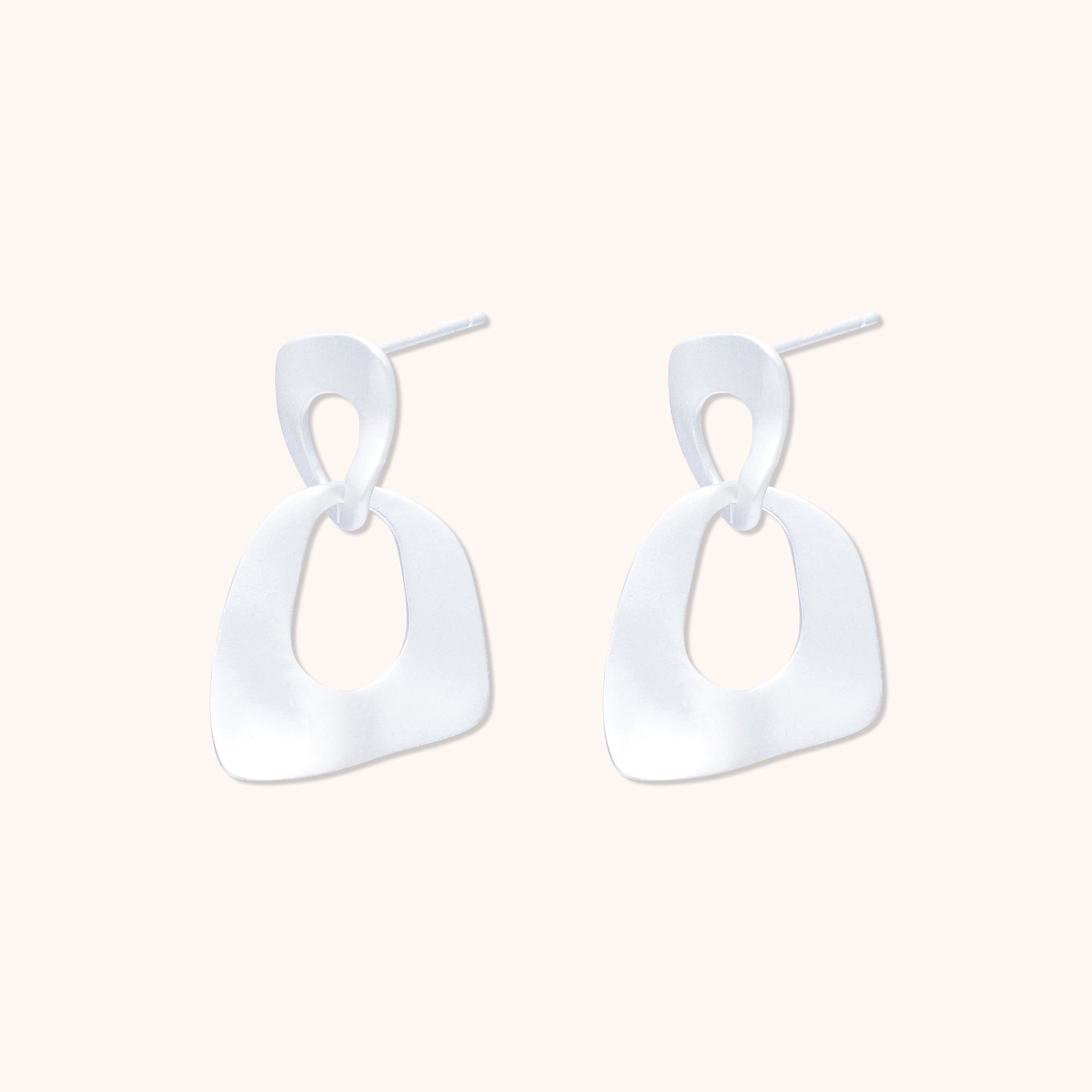 Prism Link Earrings Silver