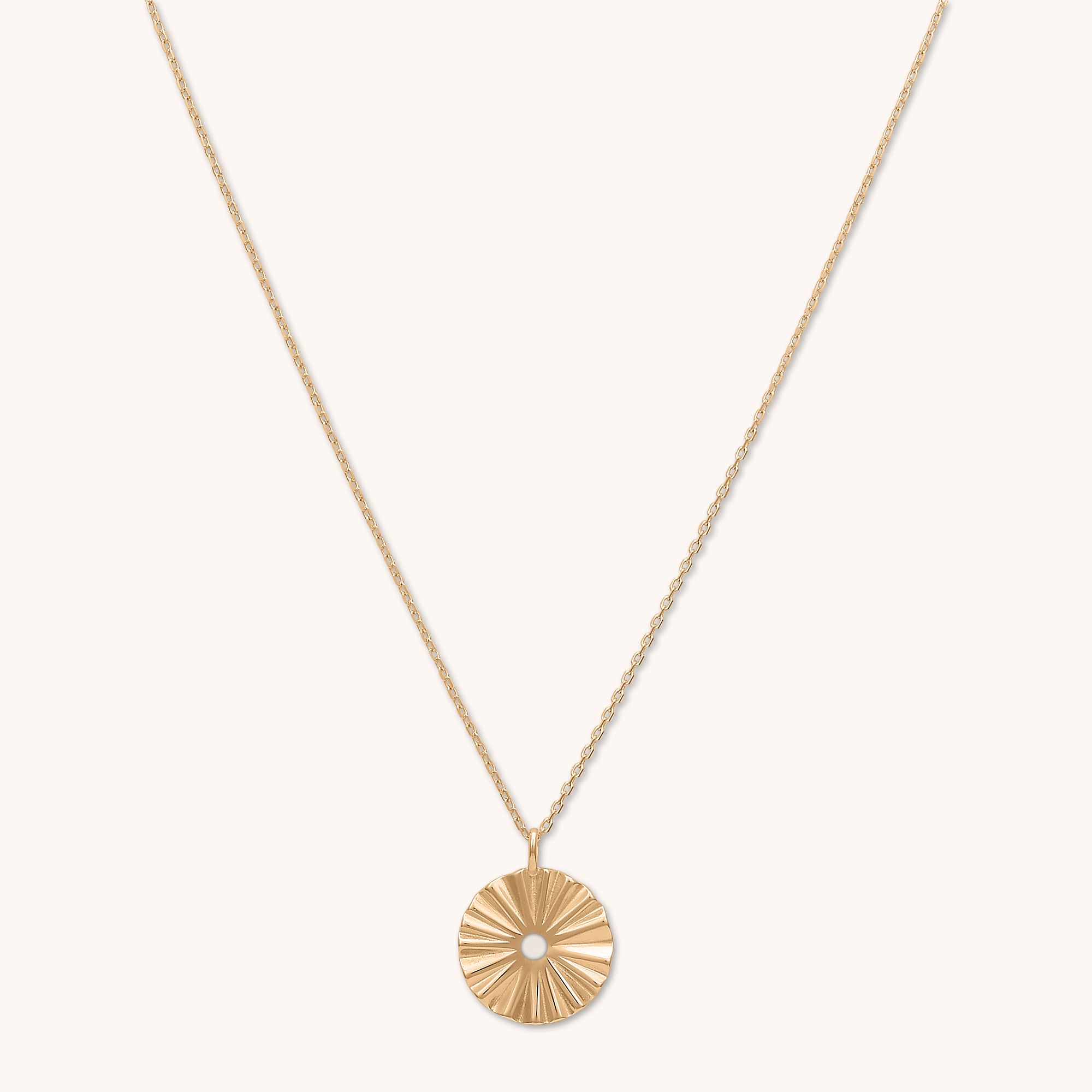 Astral Disc Necklace Rose Gold