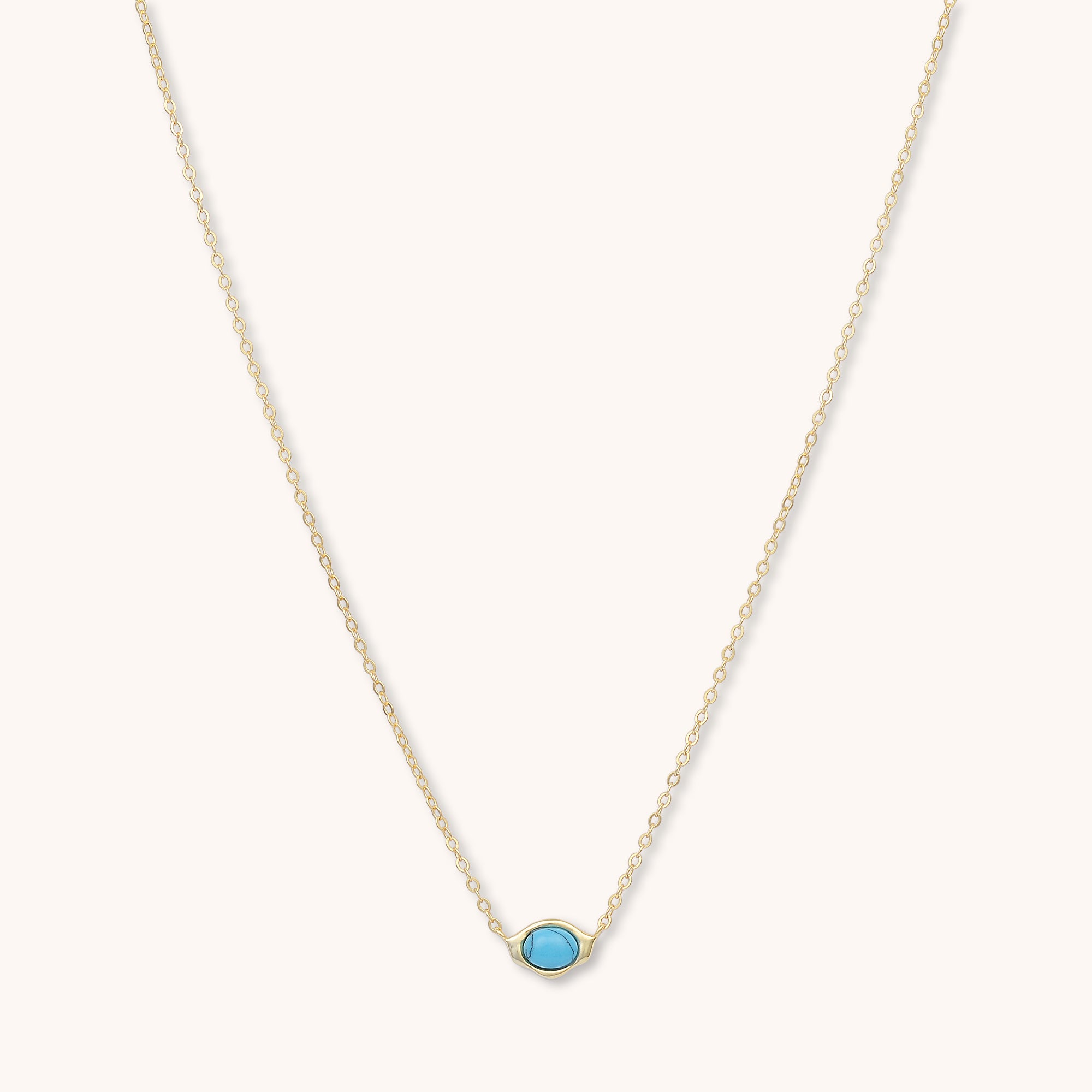 Turquoise Eye Necklace Gold