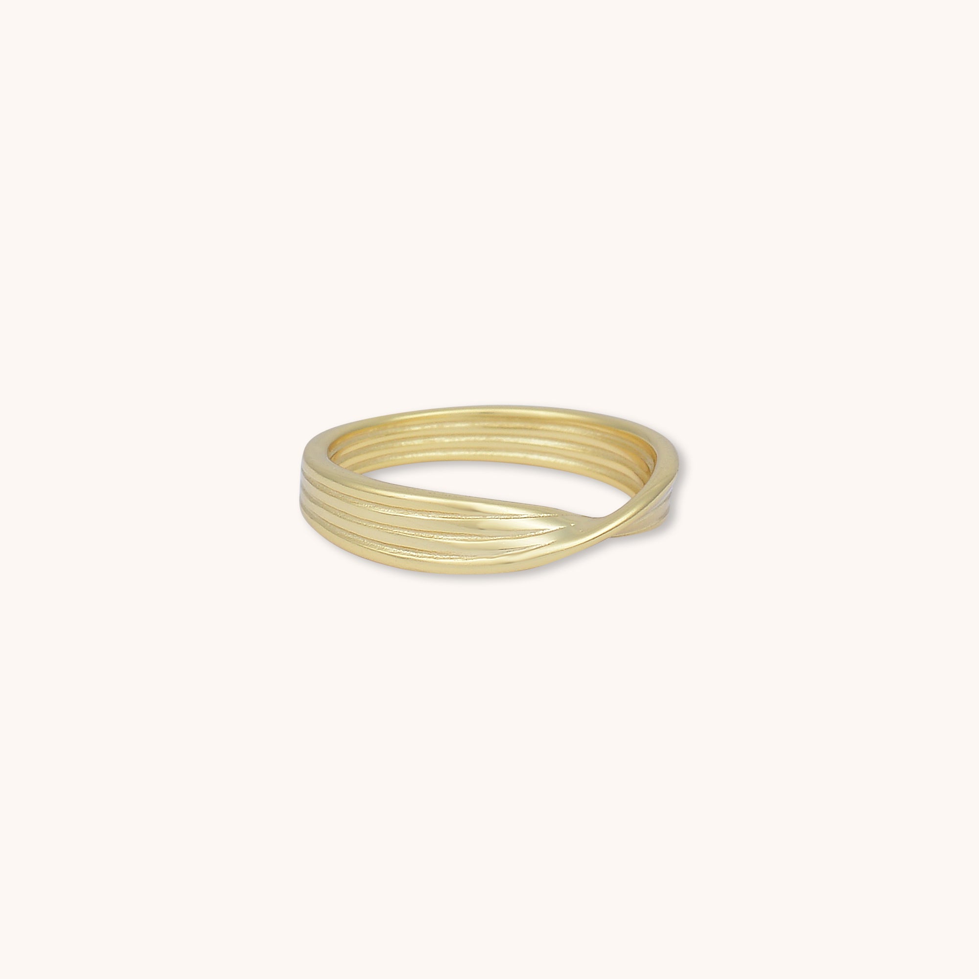 Cross Layered Ring Gold